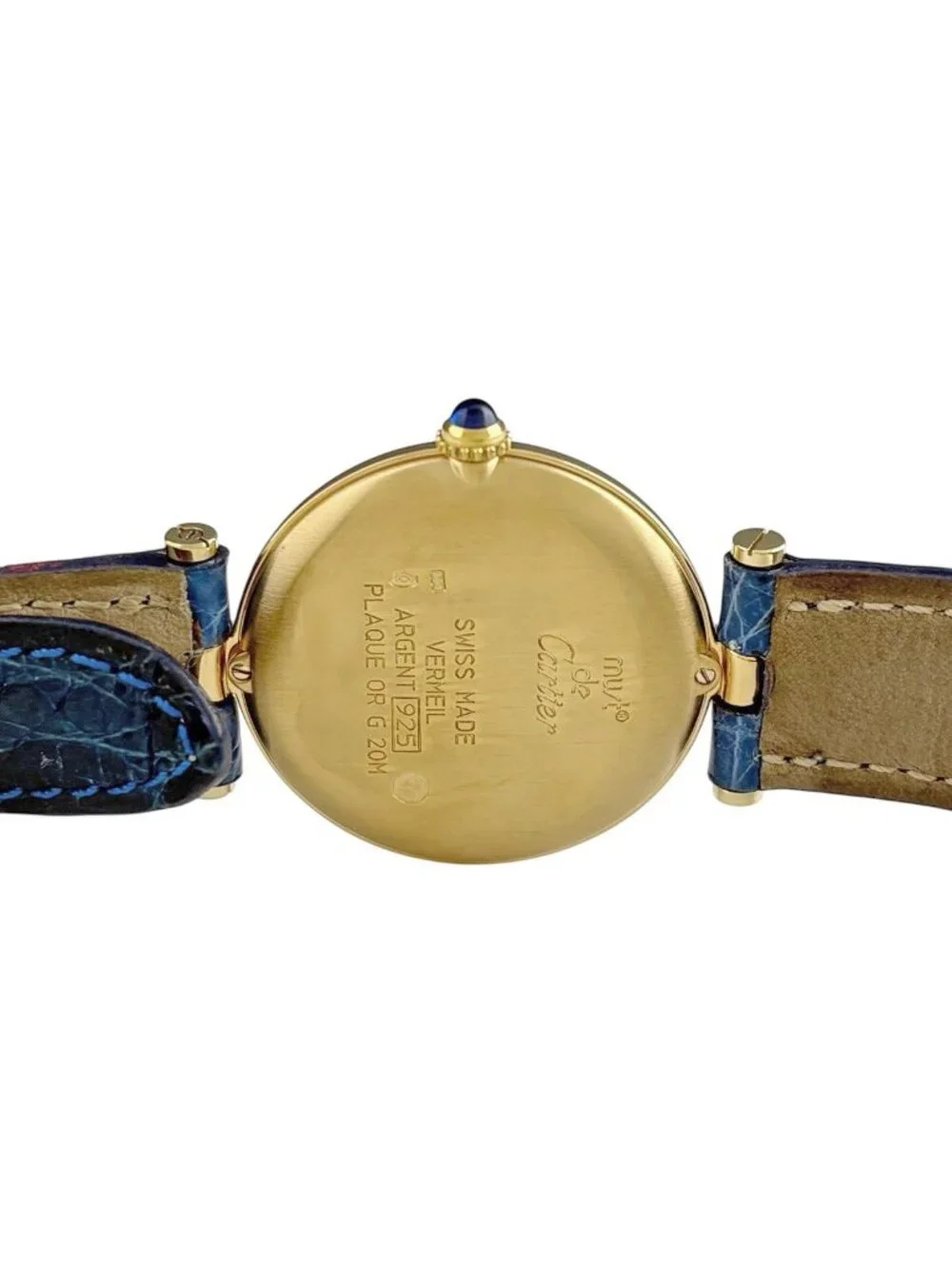 Cartier Must Vendome LM Watch Leather Quartz Silver